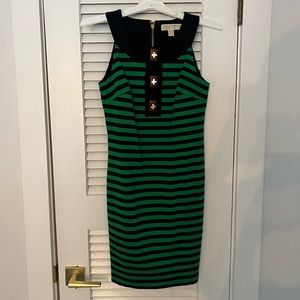 Michael Kors Navy and Green sleeveless dress